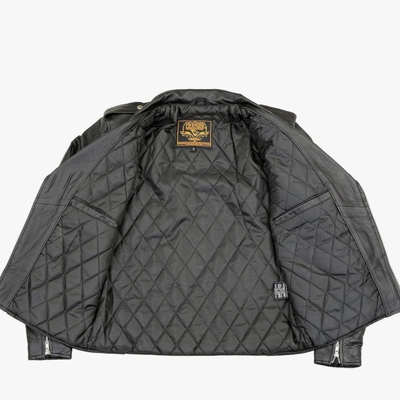 MILWAUKEE LEATHER THE LEGEND CLASSIC POLICE STYLE LEATHER MOTORCYCLE JACKET- XXL - Picture 3 of 9